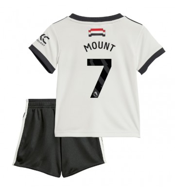 Manchester United Mason Mount #7 Tercera Equipación Niños 2024-25 Manga Corta (+ Pantalones cortos)